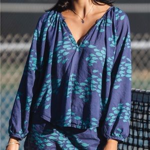 Ava Sky / Fighting Eel Top Louvre in Pacifica Fish size S